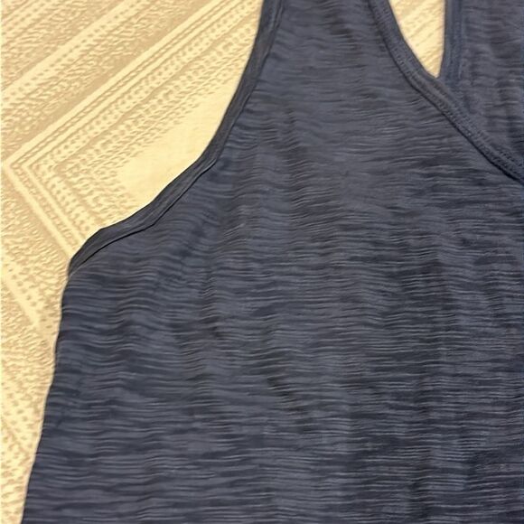 Nancy Rose Performance Racerback Loose Fit Blue/Grey Restorative Tank Top - Picture 5 of 7